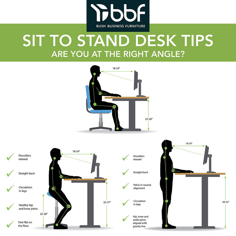 ErgoFlex Black Walnut and Cool Gray Electric Sit-Stand Desk 47.6"