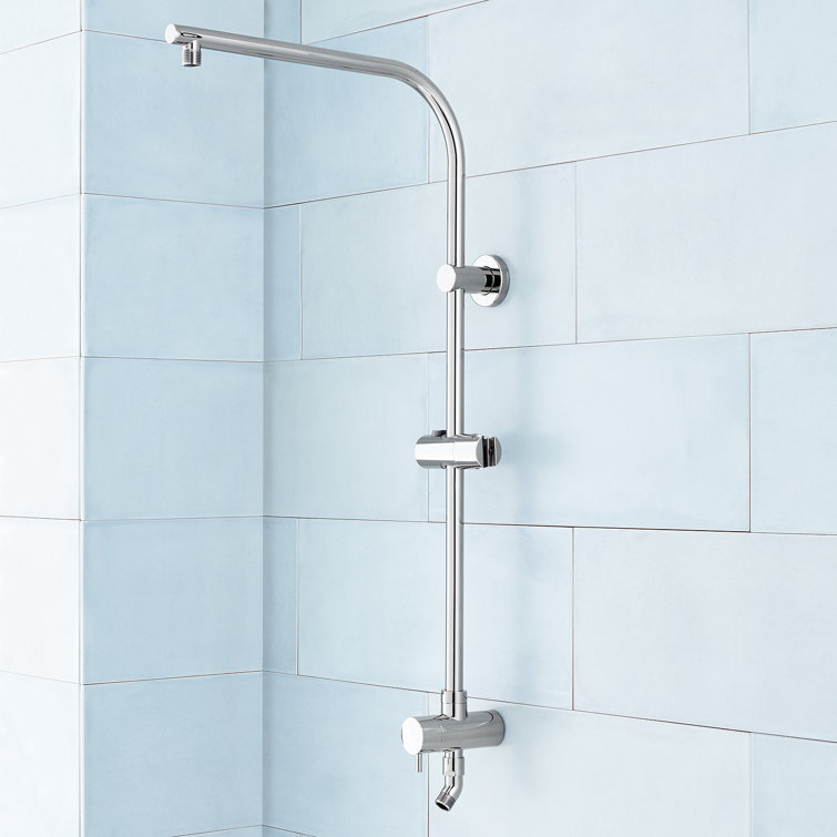 Brushed Nickel Wall Mounted Adjustable Shower System