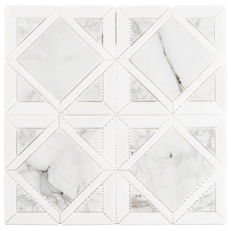 Flint Marble Look Polished Mosaic Tile Sheet