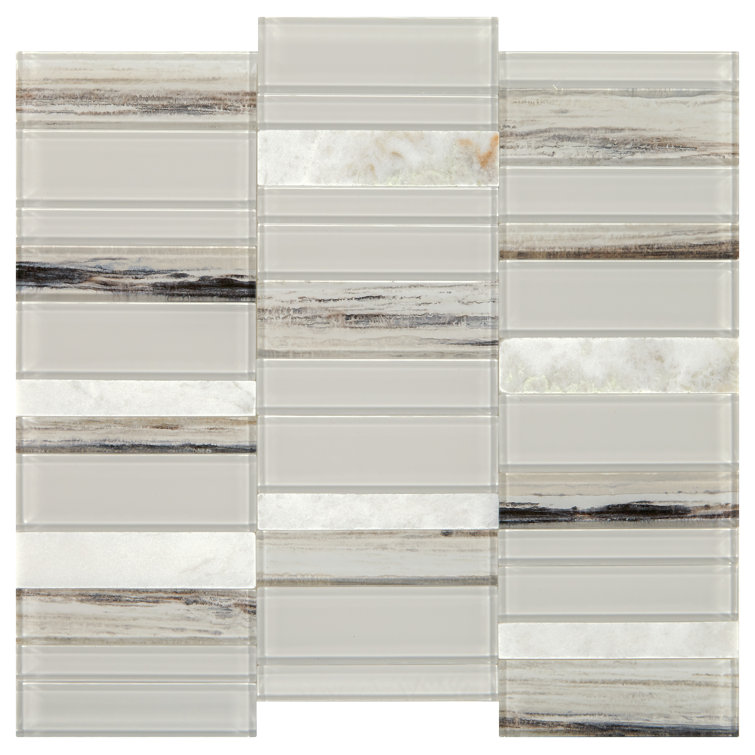 Daphne White Natural Stone Peel and Stick Mosaic Tile