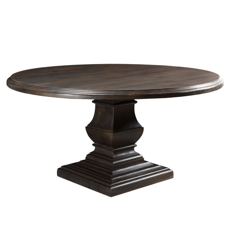 Vintage Brown Mango Wood Round Dining Table