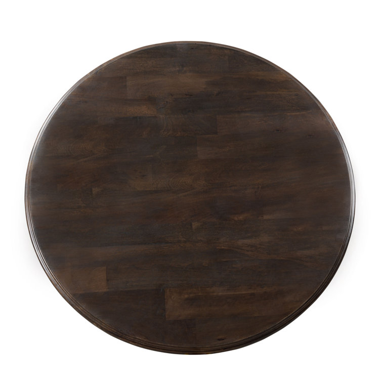 Vintage Brown Mango Wood Round Dining Table