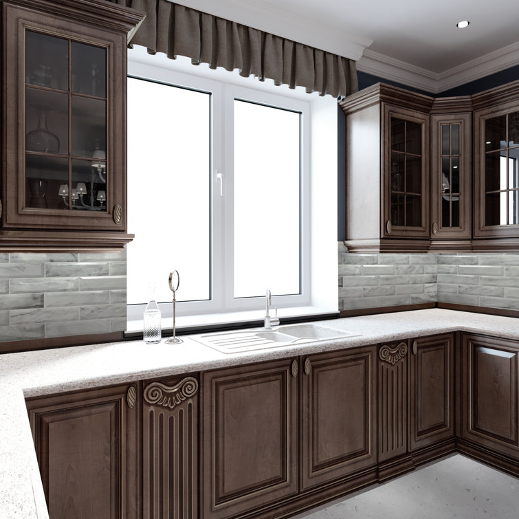 24" x 39" Off-White Faux Marble 3D Vinyl Wall Panels