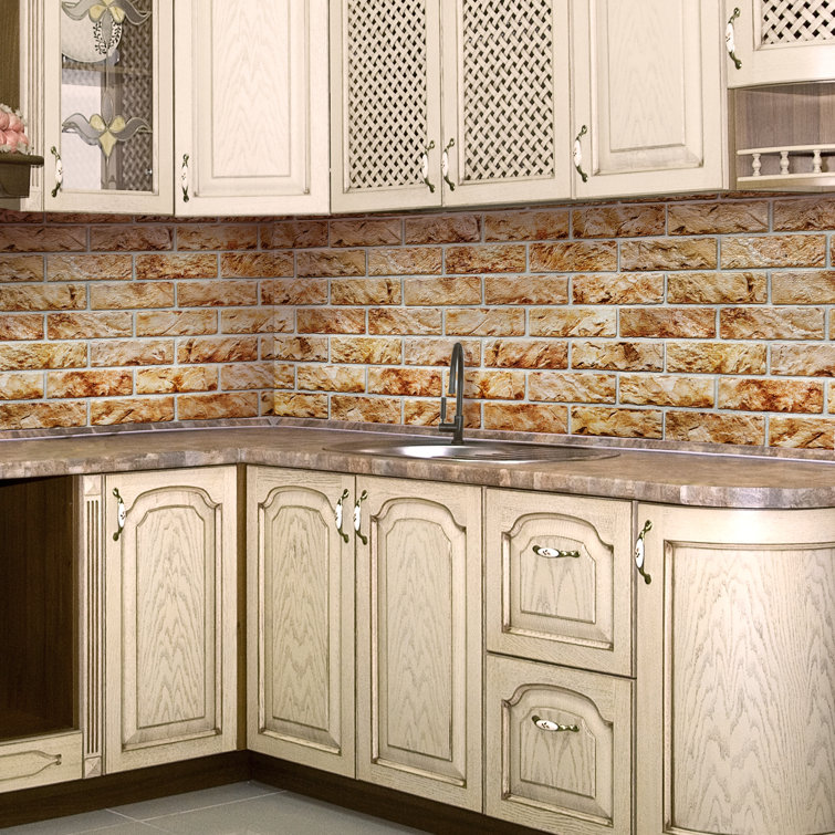 Copper Brown Faux Brick 3D PVC Wall Panels