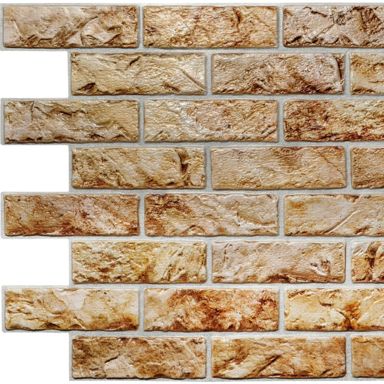 Copper Brown Faux Brick 3D PVC Wall Panels