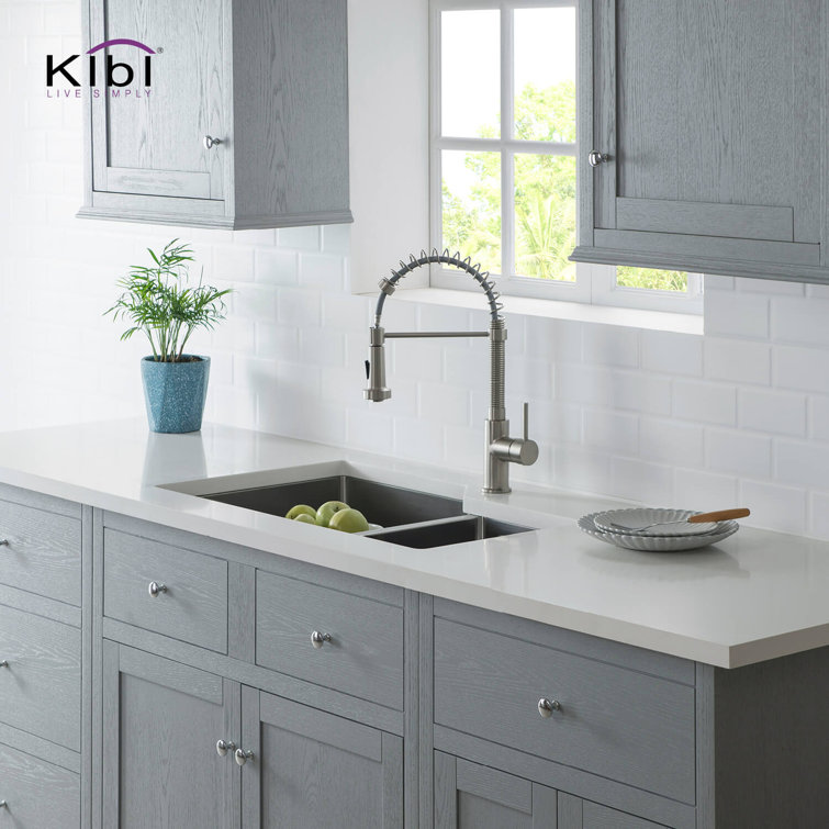 32'' Stainless Steel Undermount Double Bowl Kitchen Sink