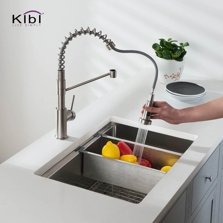 28'' Satin Stainless Steel Undermount Single Bowl Kitchen Sink