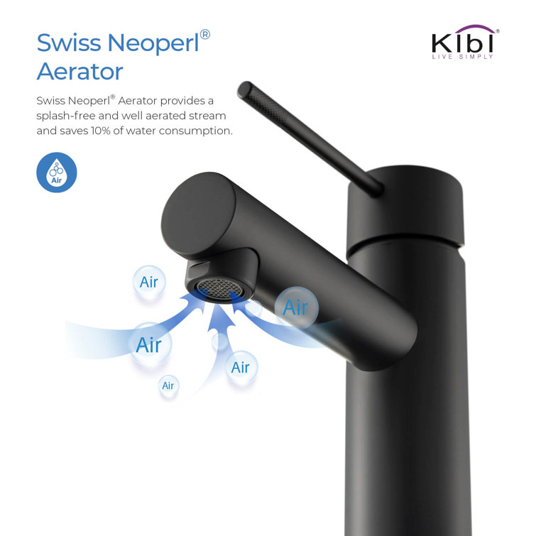 Sleek Matte Black Single-Handle Bathroom Faucet with High-Arc Spout