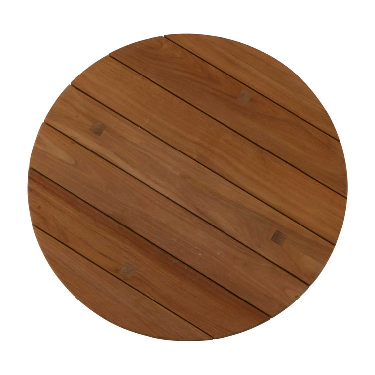 Natural Teak Round Solid Wood Outdoor Coffee Table