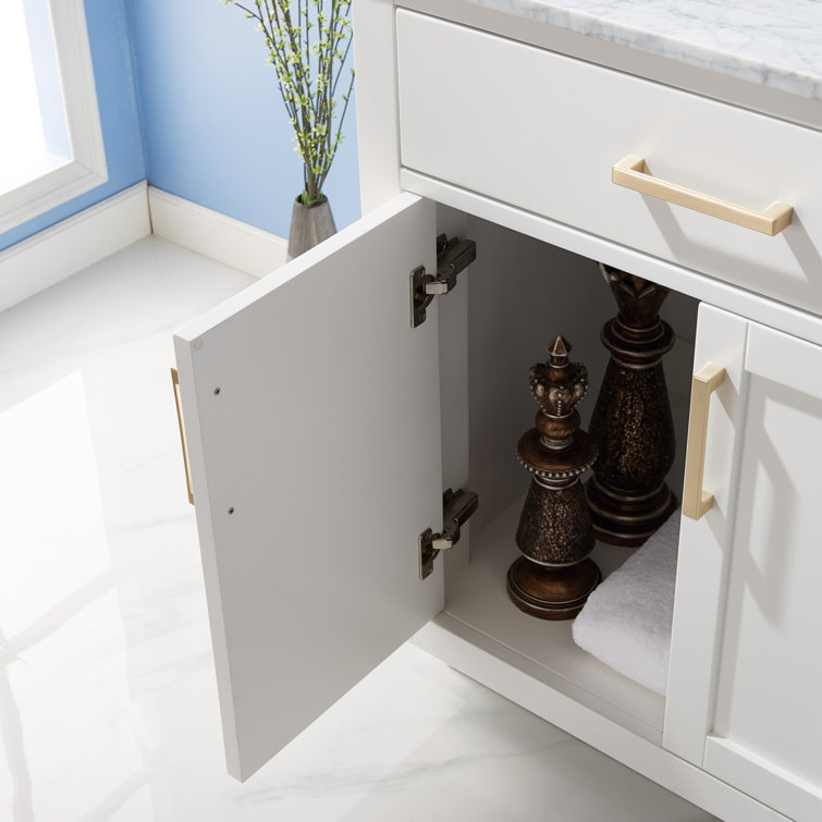 Ivy 30" White Solid Wood Single Bathroom Vanity Cabinet