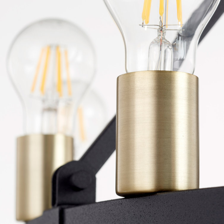 Paxton Noir & Aged Brass 16-Light Modern Farmhouse Chandelier