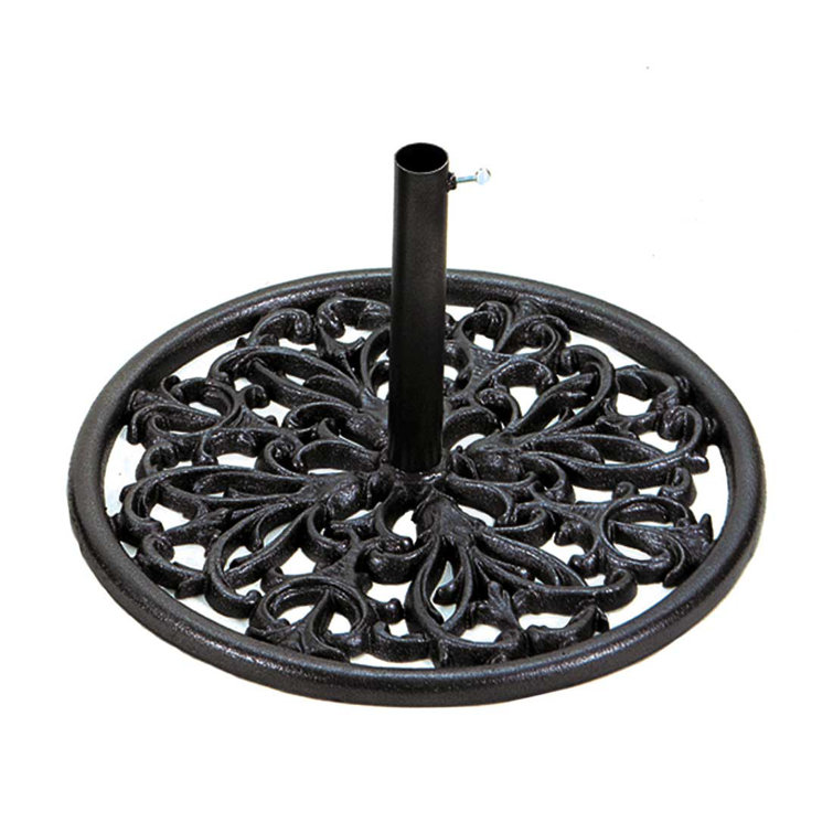 Florentine Black Cast-Iron Free Standing Umbrella Base