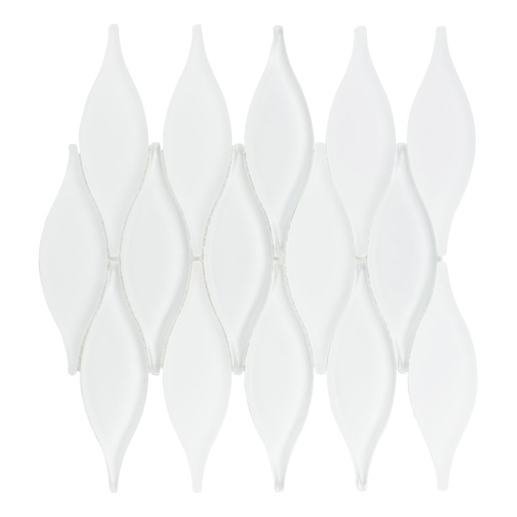 Ice Glass and Metal Arabesque Mosaic Tile Sheet