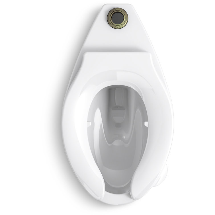 White Ceramic ADA Height Flushometer Toilet Bowl