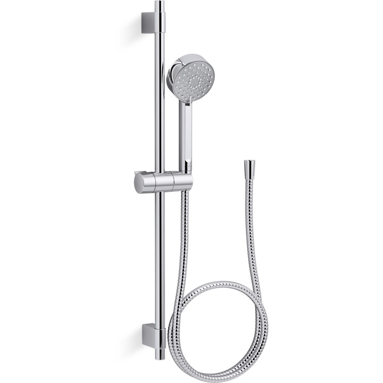 Polished Chrome Adjustable Handheld Shower Kit with Slidebar