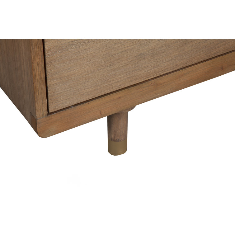 Easton Mid-Century Transitional Brown Double Dresser with Dovetail Drawers