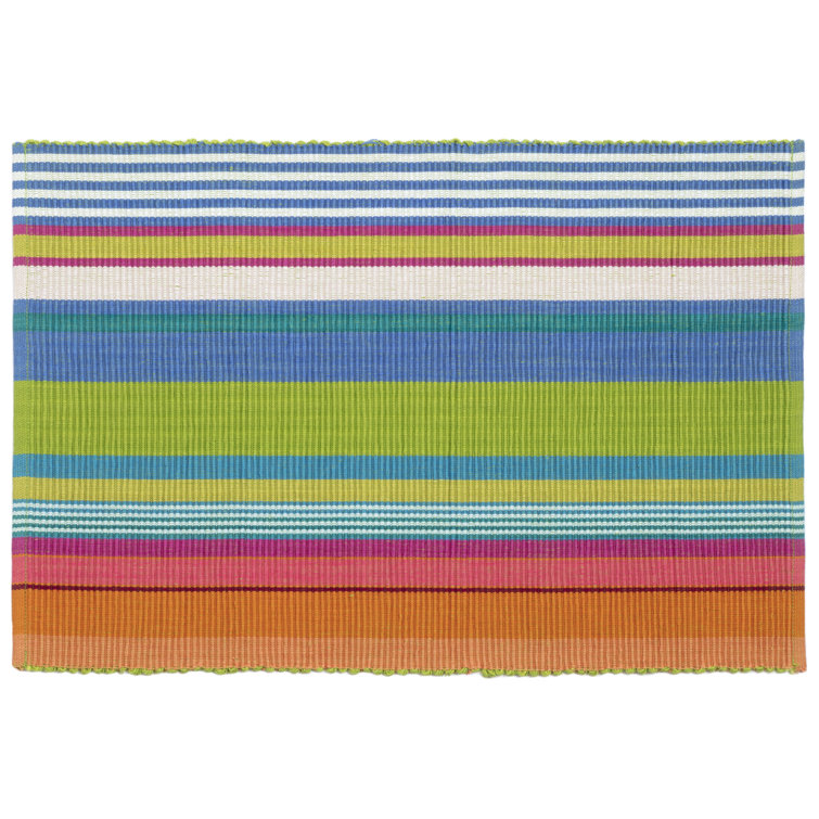 Mellie Multicolor Cotton Striped Placemats Set of 4