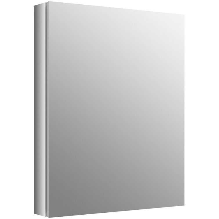 Verdera Sleek 24"x30" Frameless Aluminum Medicine Cabinet with Adjustable Shelves
