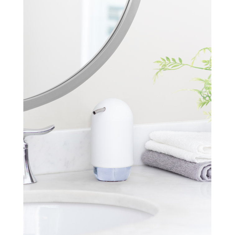 White Matte Soft-Touch Soap and Lotion Dispenser