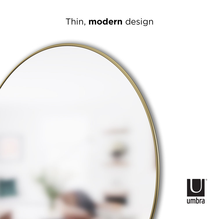 Elegant 36.5" Round Wall Mirror in Bronze and Gold Finish