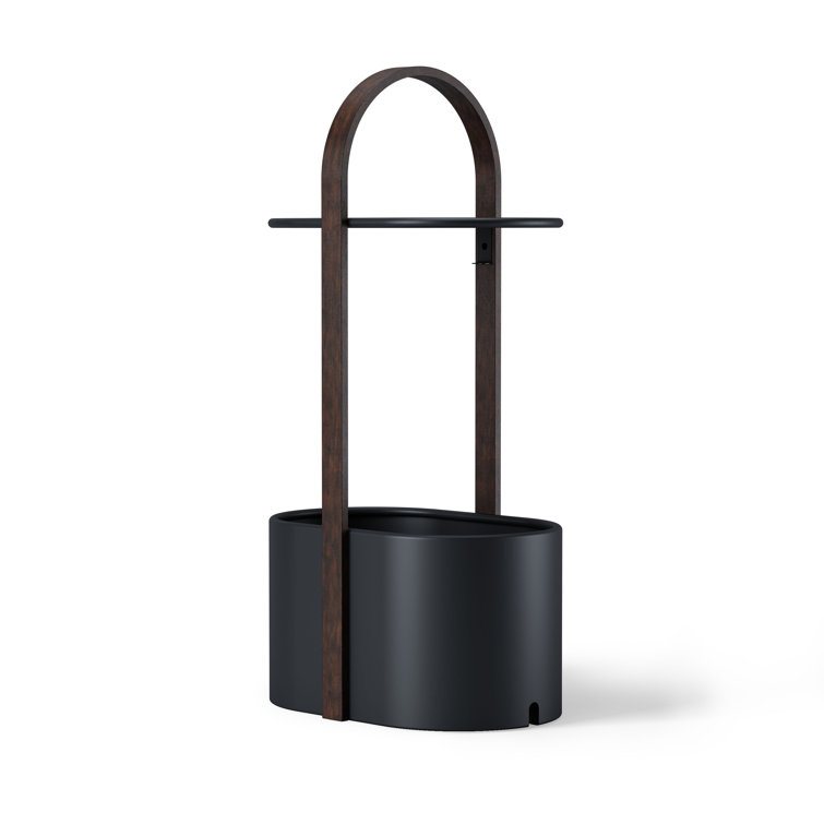 Bellwood Modern Round Wood & Metal Storage Side Table