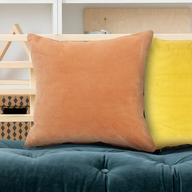 Pine Green Velvet Cotton 20" Square Throw Pillow