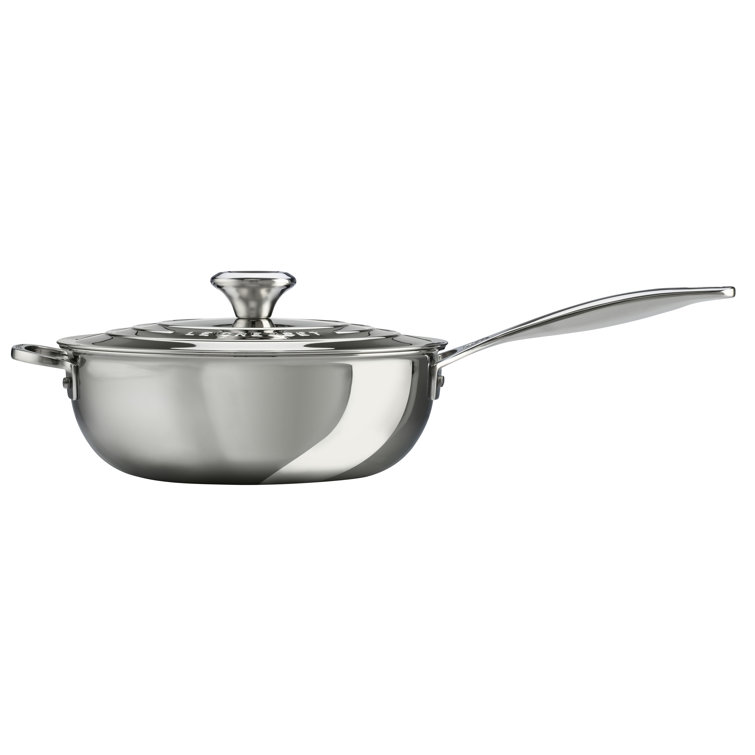 3.5 Quart Stainless Steel Saucier Pan with Lid