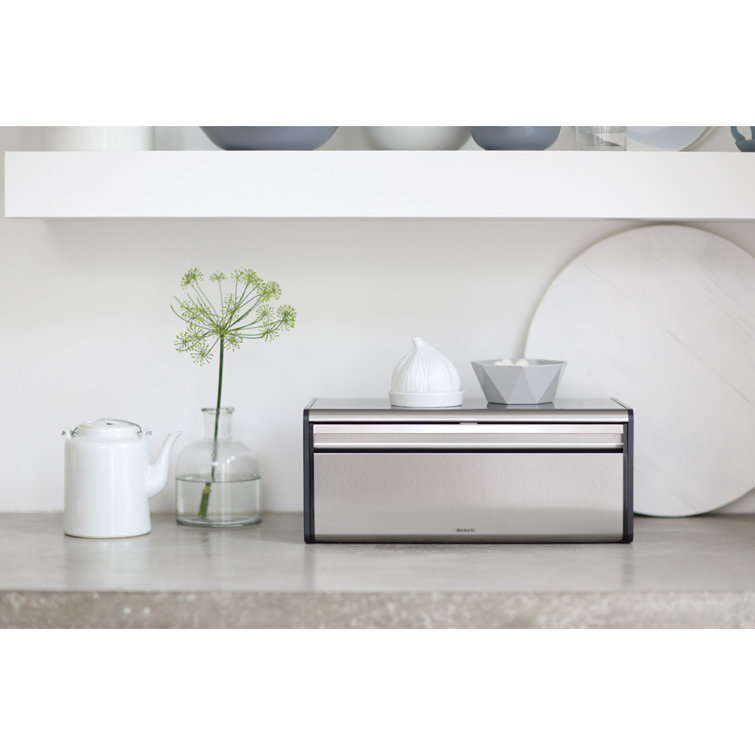 Matte Steel Fingerprint Proof Fall Front Bread Box