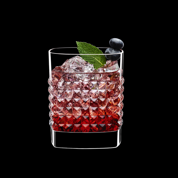 Luigi Bormioli Clear Crystal Double Old Fashioned Glasses Set