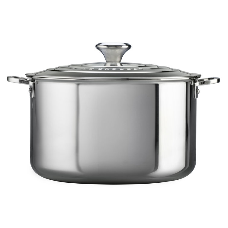 Le Creuset 7 Quart Stainless Steel Stockpot with Lid