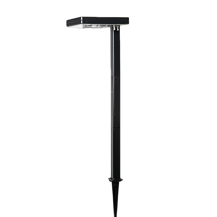 Black Solar LED Pathway Lights with Dual Color Options, 2-Pack