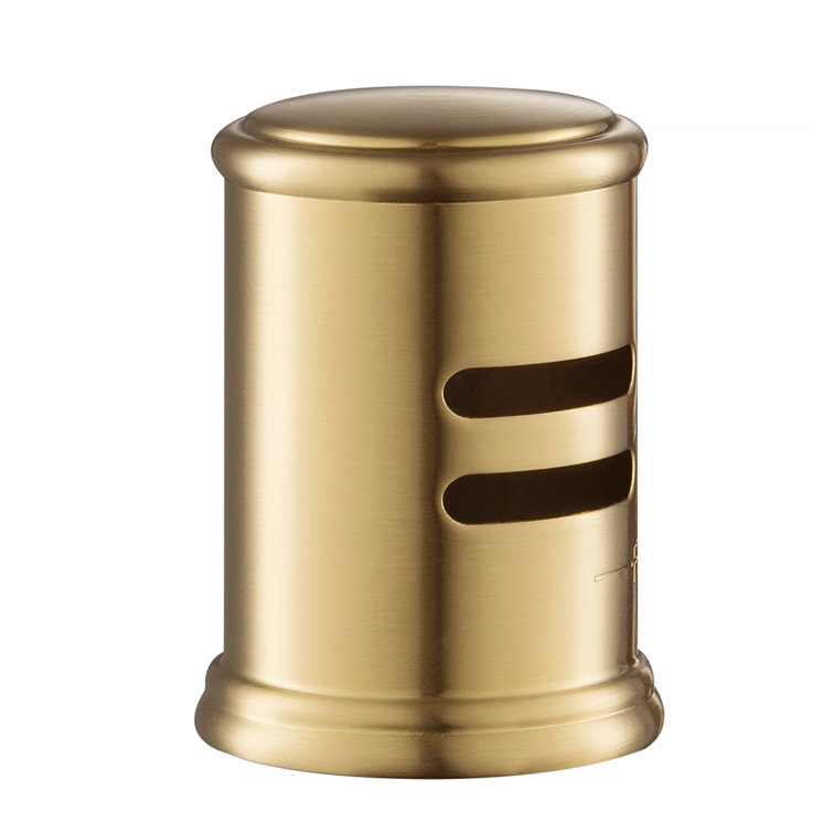 Brushed Brass Dishwasher Air Gap Kit with Solid Brass Cap