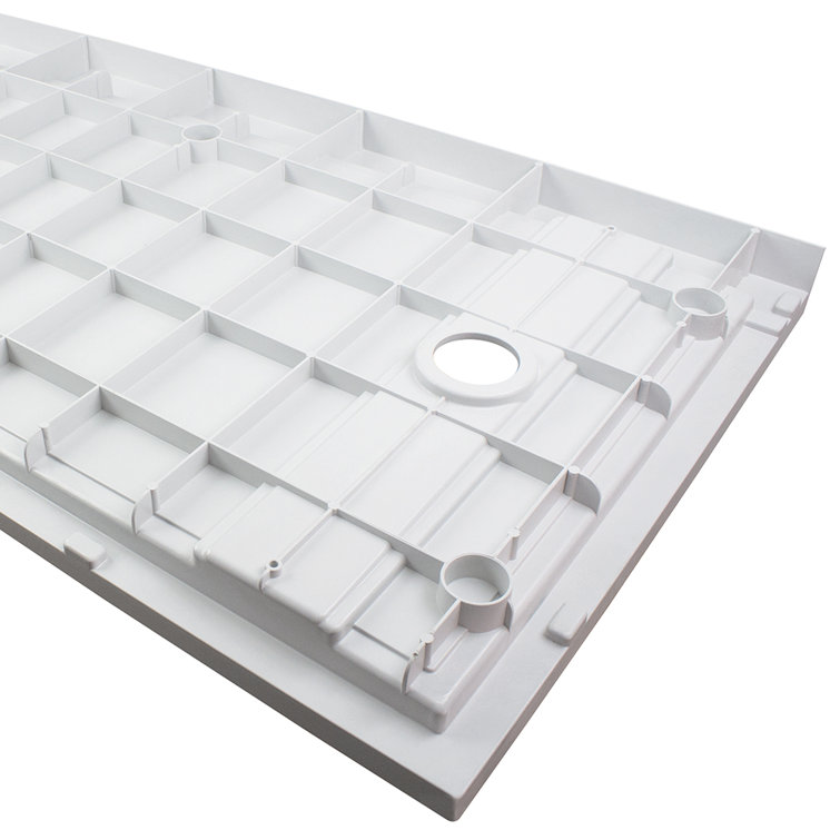 White 60'' x 30'' Rectangular Shower Base with Right Drain
