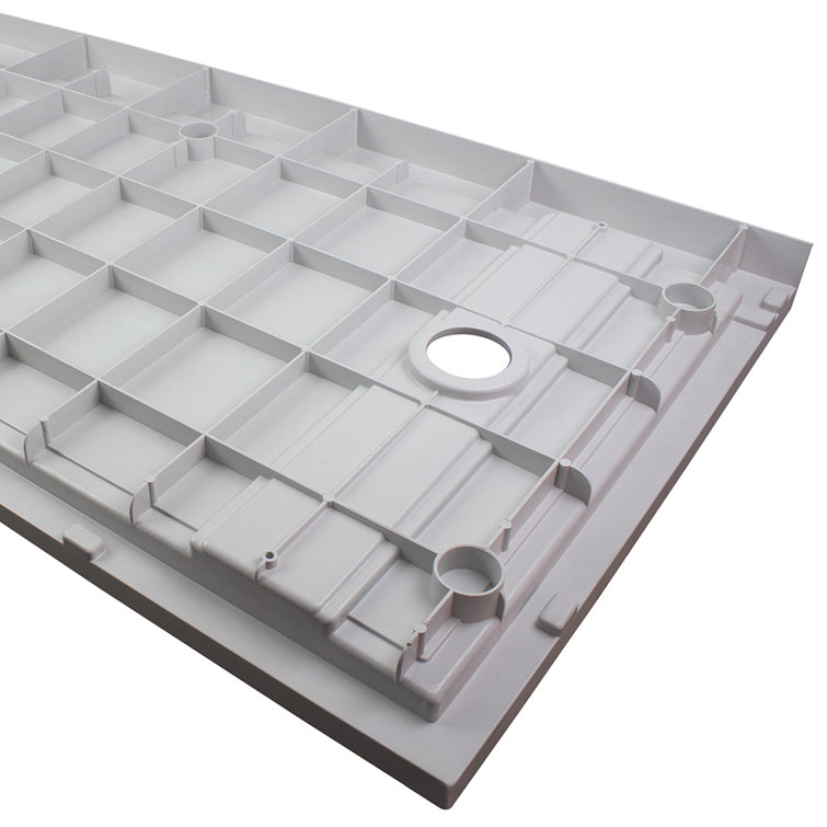 Gray 60'' x 30'' Rectangular Shower Base with Left Drain