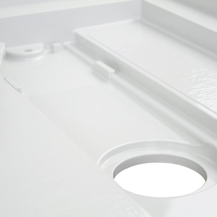 White 60'' x 30'' Rectangular Shower Base with Right Drain