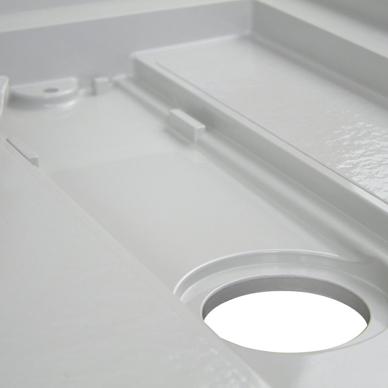 Gray 60'' x 30'' Rectangular Shower Base with Left Drain