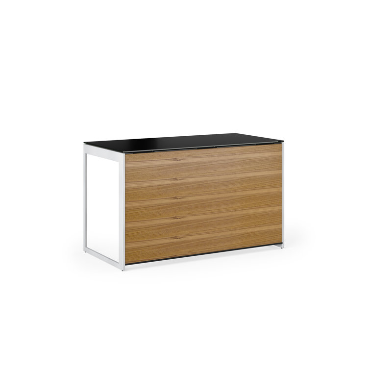 Natural Walnut Magnetic Desk Privacy Panel, 46.5" Wide