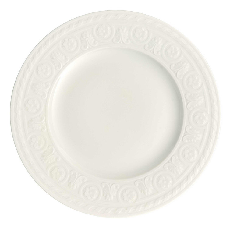 Cellini White Porcelain 12-Piece Dinnerware Set, Service for 4