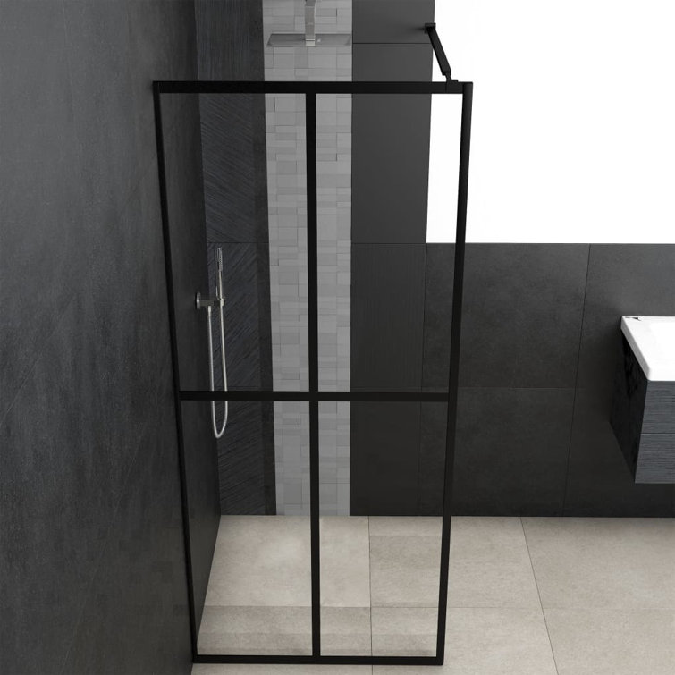 Transparent Tempered Glass Rectangle Shower Enclosure, 31.5" x 76.8"