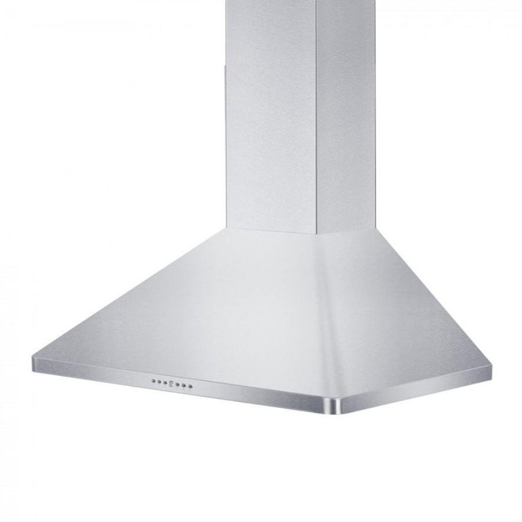 36" Stainless Steel Convertible Wall Mount Range Hood with Charcoal Filter