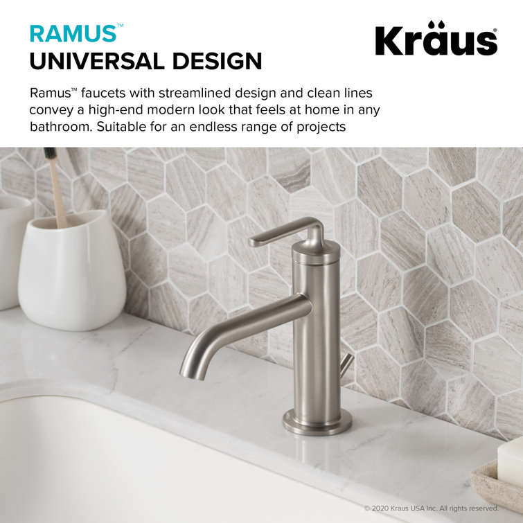 Ramus 7.38'' High Modern Spot Free Stainless Steel Bathroom Faucet