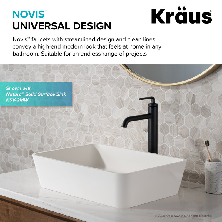 Matte Black Single Handle Vessel Sink Bathroom Faucet