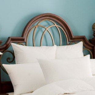 Standard White Hypoallergenic Down Firm Pillow