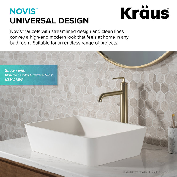 Ramus Vessel Chrome Single Handle Bathroom Faucet with Pop-Up Drain