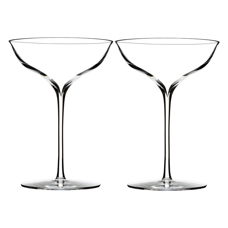 Elegance Clear Crystal Coupe Glass Set of 2