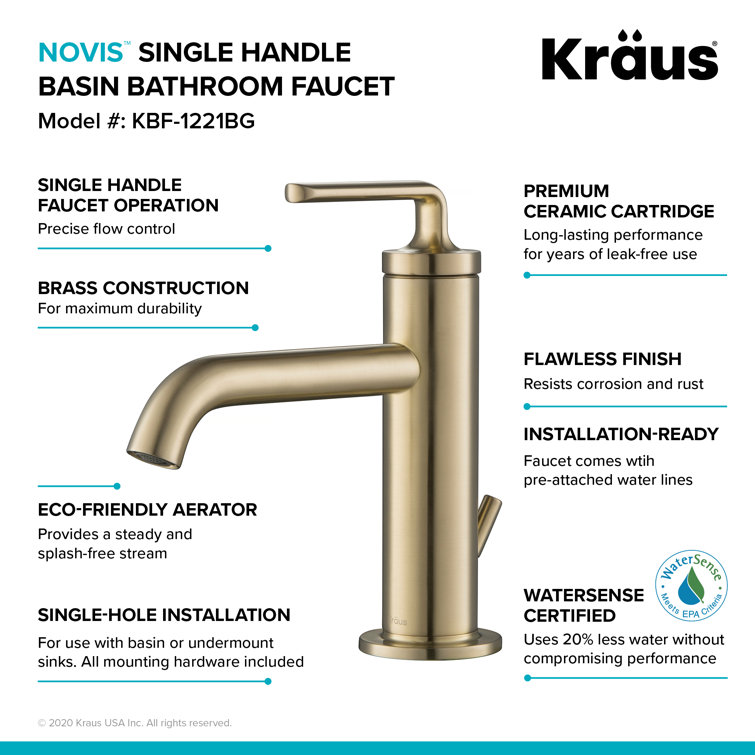 Ramus 7.38'' High-End Modern Chrome Single Handle Bathroom Faucet