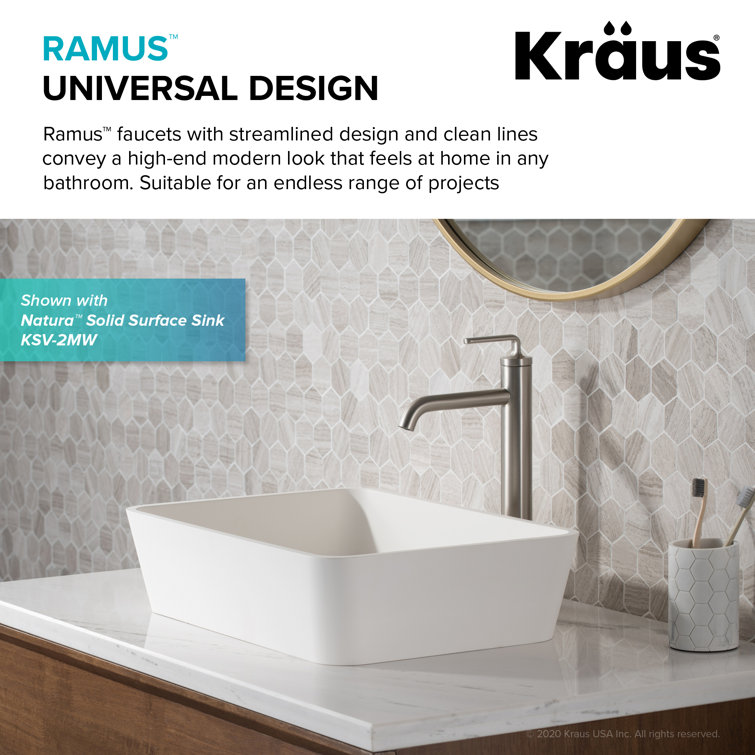 Brushed Nickel Stainless Steel Single Handle Vessel Sink Faucet