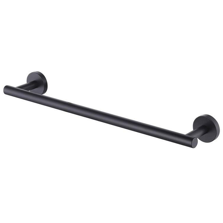 Matte Black 18'' Stainless Steel Wall Mounted Towel Bar