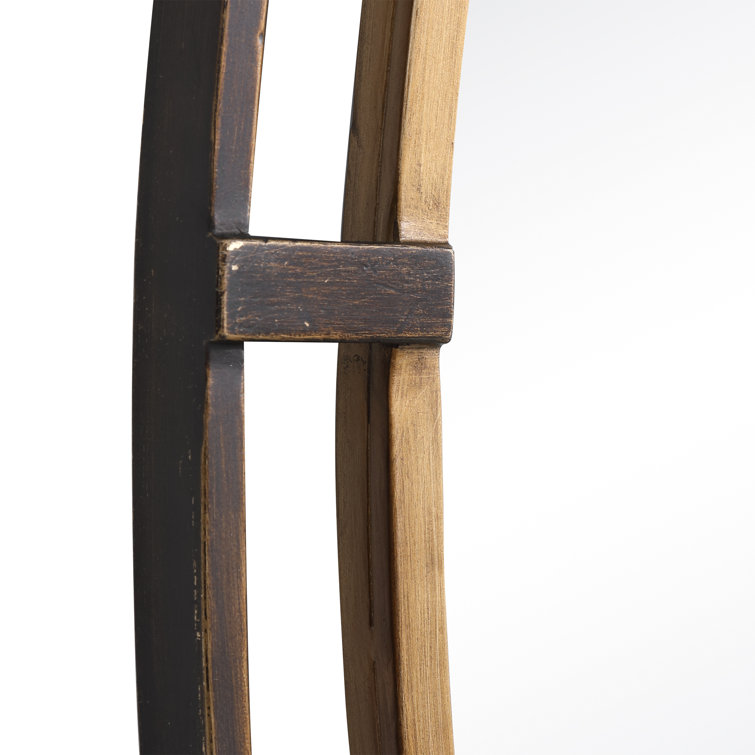 Oval Bronze and Gold Double Frame Wall Mirror