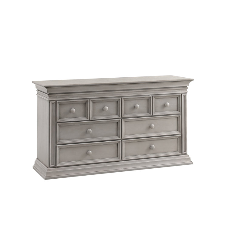 Ash Grey Double Nursery Dresser with Six Drawers